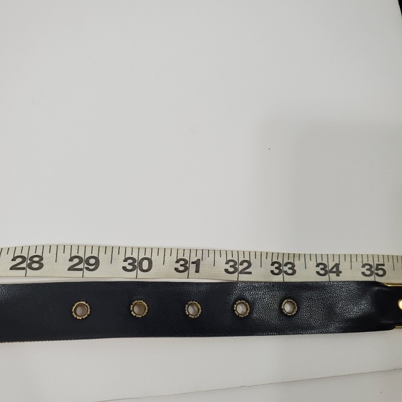 Another Line Gold Metal On Leather Belt - Picture 8 of 8